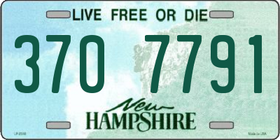 NH license plate 3707791