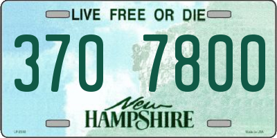 NH license plate 3707800