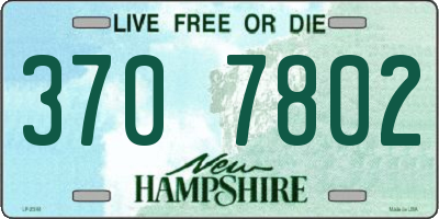 NH license plate 3707802