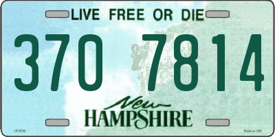 NH license plate 3707814