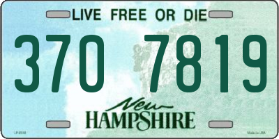 NH license plate 3707819