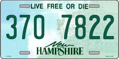 NH license plate 3707822