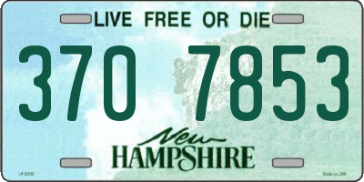 NH license plate 3707853