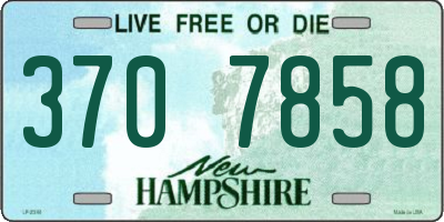 NH license plate 3707858