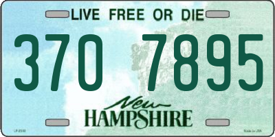 NH license plate 3707895