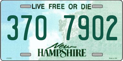 NH license plate 3707902