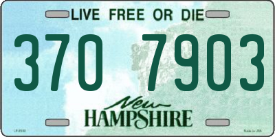 NH license plate 3707903
