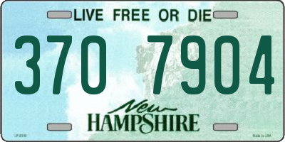NH license plate 3707904