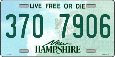 NH license plate 3707906