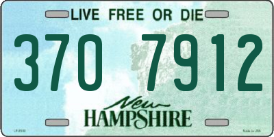 NH license plate 3707912