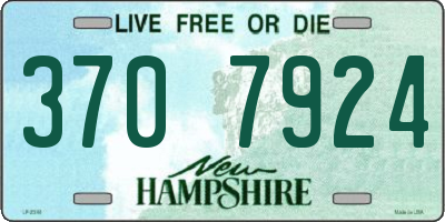 NH license plate 3707924