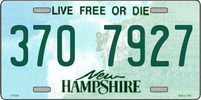 NH license plate 3707927