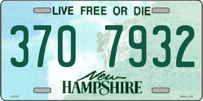 NH license plate 3707932