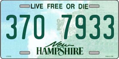 NH license plate 3707933