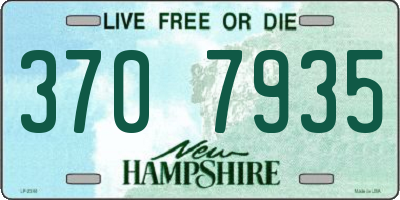 NH license plate 3707935