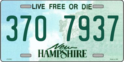 NH license plate 3707937