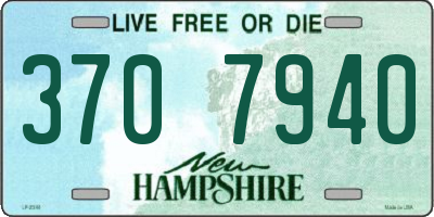 NH license plate 3707940
