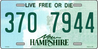 NH license plate 3707944