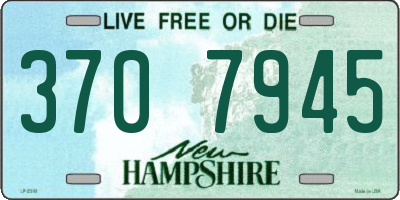 NH license plate 3707945