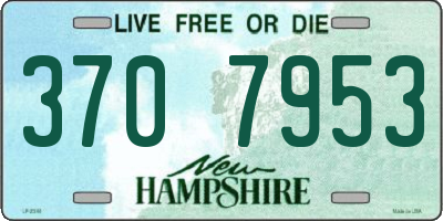 NH license plate 3707953