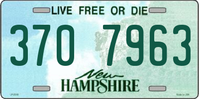 NH license plate 3707963