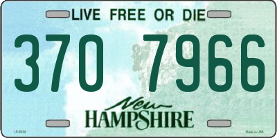 NH license plate 3707966