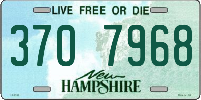 NH license plate 3707968