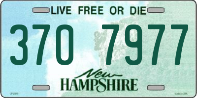 NH license plate 3707977