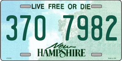 NH license plate 3707982