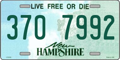 NH license plate 3707992