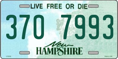 NH license plate 3707993