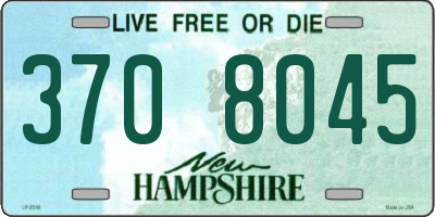 NH license plate 3708045