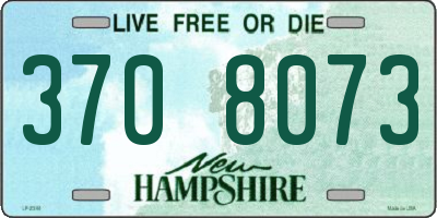 NH license plate 3708073