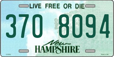 NH license plate 3708094