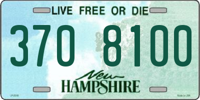 NH license plate 3708100