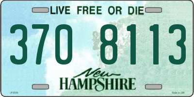 NH license plate 3708113