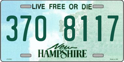 NH license plate 3708117