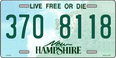 NH license plate 3708118