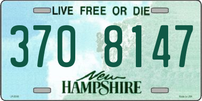 NH license plate 3708147
