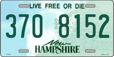 NH license plate 3708152