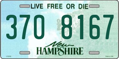 NH license plate 3708167