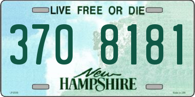 NH license plate 3708181