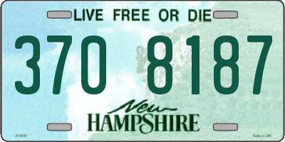 NH license plate 3708187