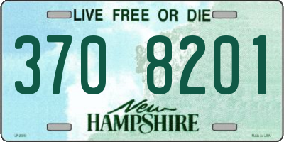 NH license plate 3708201