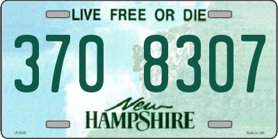 NH license plate 3708307