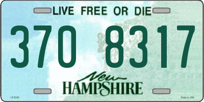NH license plate 3708317