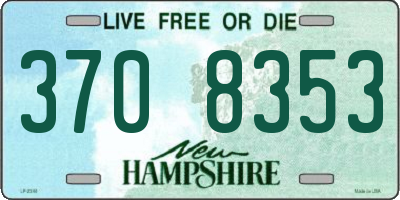 NH license plate 3708353
