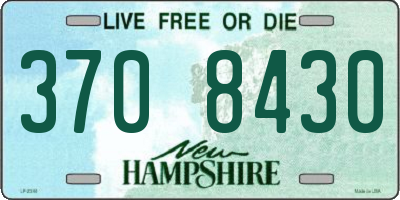 NH license plate 3708430
