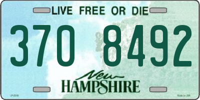 NH license plate 3708492