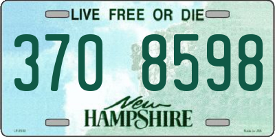 NH license plate 3708598